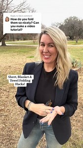 Replying to Oly Sheet, Blanket & Towel Folding Hacks! Plus, my sheet organizing upcycled file folder hack! ##sheethack ##foldinghacks ##blankethack ##towelhack | Sarah Teresinski