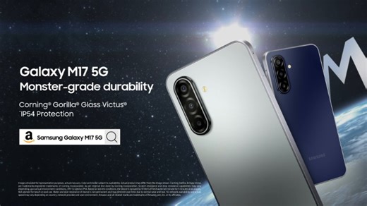 Presenting the next grade #GalaxyM17 5G with Monster endurance to fight heavy bumps and falls with Corning Gorilla Glass Victus, while IP54 shields it from dust and water splashes. #GalaxyM17 5G #LoveForMonster #MonsterInMotion #Samsung | Samsung