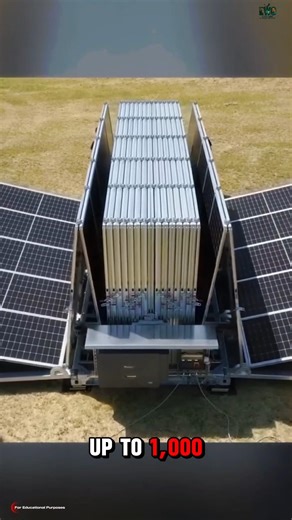 This Container Unfolds 60 Solar Panels in Minutes. No Grid Needed. #documentary#usashorts#fyp