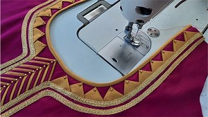 Let's learn how to stitch a very simple back-neck design of a blouse. You all can try stitching the back blouse design by watching this video simultaneously. This is a very easy and simple design of a back blouse. Absolute beginners can try stitching this blouse design. #blouse #blouseDesigning #stitching #tailoring #women #diy #womenswear #womenclothing | Blouse Designing