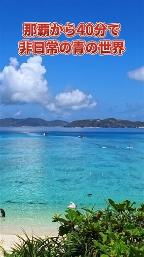 非日常の圧巻の青い海、渡嘉敷島