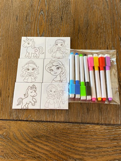 Princess Dry Erase Coloring Magnet – Reusable Color & Erase Fridge Magnet for Kids, 2.5 Inch - Etsy