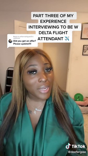 Reply to @willianrodriguez2 part three of my experience interviewing for delta #LizzosBigGrrrls #AEMembersAlways #fyp #foryoupagе #SeeHerGreatness #flightattendants #flightattendantlife #flightattendantstories #flightattendant #airplaine #finalupdate #flightattendanttraining #flightattendantchallenges #flightattendanttiktok #flightattendantannouncement #worklife #emtlife