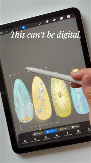 Digital Nail Design on Real Hands | Procreate Nail Art Tutorial