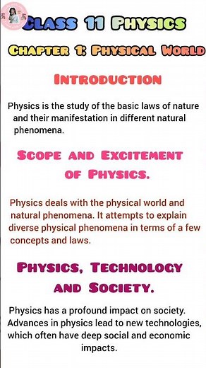 CLASS 11 | PHYSICS | CHAPTER 1 | PHYSICAL WORLD | NOTES #2025 #cbseboard #neetexam #cuet #easynotes