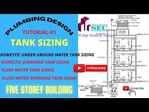 WATER TANK SIZING II PLUMBING DESIGN II OVERHEAD DOMESTIC WATER TANK SIZING II FLUSH TANK SIZING II