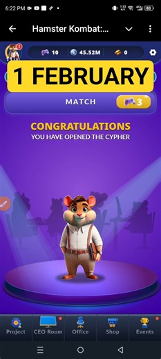 Hamster Kombat Dev Game Daily Cipher 1 February | Hamster Kombat Daily Cipher Code | Daily Combo