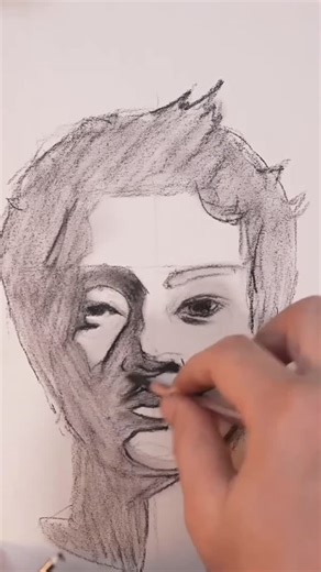 Moe El Boukhari on Instagram: "Day 10 of improving my portrait drawing. #drawingtutorials #portraitdrawing #stepbystepdrawing #fy #foryoupage💙"