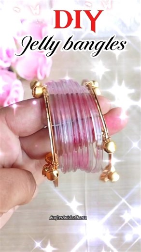 Tried making this viral jelly bangles 😍✨ #diy #jellybangles #bangles #trending#handmade#craft #viral