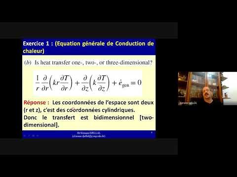 Exercices 1 et 2, Equation générale de conduction thermique
