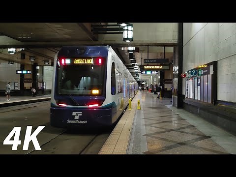 ⁴ᴷ⁶⁰ Seattle's Link Light Rail: Northgate Extension Ride: Northgate - Westlake