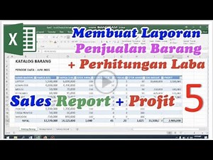MEMBUAT LAPORAN PENJUALAN BARANG DAN KEUNTUNGAN ATAU LABA - TUTORIAL EXCEL 5