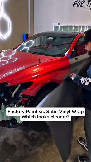 Matte Gray Corvette Wrap Over Factory Red: Too Easy