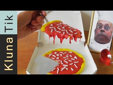 Eating SLIMY PIZZA!! Kluna Tik Dinner #72 | ASMR eating sounds no talk