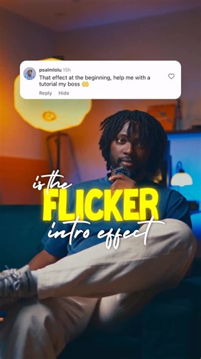 Eniola Taiwo on Instagram: "The flicker Viral hook effect tutorial Save this for later. Comment “Glitch” to get my glitch sound pack for free. Follow for more tutorials like this."