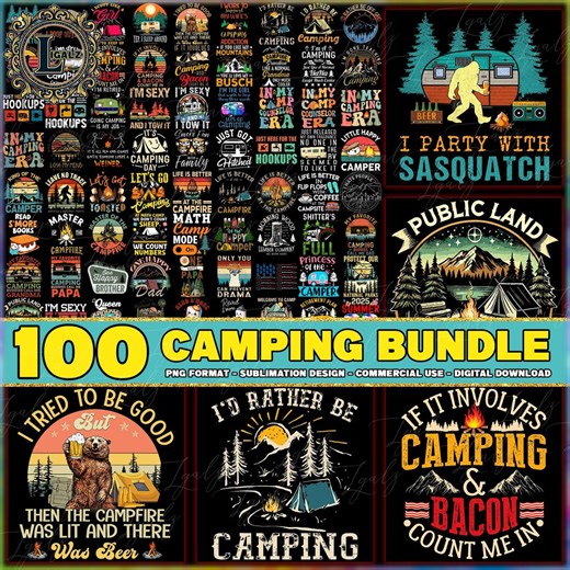Camping PNG Bundle, Campfire Hiking Nature Clipart Png, Outdoor Adventure, Outdoor Shirt Designs Png, Commercial Use, Digital Download - Etsy