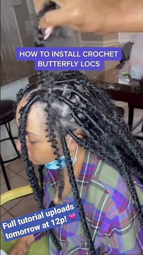 How to install crochet butterfly locs! 💗