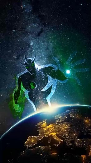 Animated Characters from One Piece and Naruto in Space