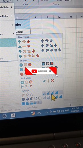 👉 Excel Icon Sets Trick 😱 | Data ko Visual Banane ka Secret 🔥 #Shorts#ExcelTips