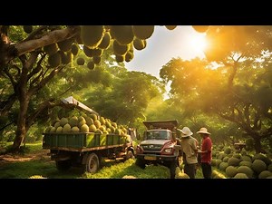 How Thai Farmers Harvest Millions of Durians Every Year - Durian Processing