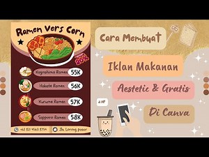 Cara Membuat Iklan Makanan di Canva || how to make a food ad in canva 🪄