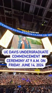 17K views · 153 reactions | Congratulations to all our UC Davis Undergraduate Graduates! #UCDavisGrad (This video is from the Friday, June 14, 2024, 9:00 a.m. Undergraduate Commencement Ceremony from the Golden 1 Center in Sacramento, California) | UC Davis | Facebook