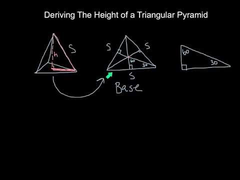 Deriving Height of Triangular Pyramid (Tetrahedron)
