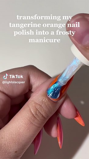 Tangerine Orange to Frosty: Easy Nail Transformation