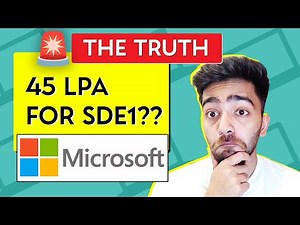 Microsoft 45 LPA SDE-1 Salary 🤯 Breakdown! (CTC vs In-Hand)