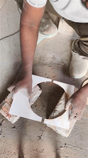 Round Tiles measure Cutting & fitting Technique