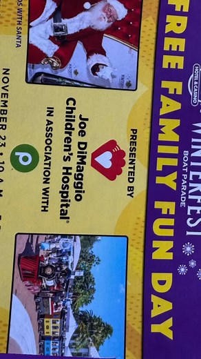 It's beginning to look like Winterfest! ❄️ Free Family Fun Day from 10 am - 3 pm today with @jdchospital @publix snow mountain free boat rides and more | Seminole Hard Rock Winterfest Boat Parade | Facebook