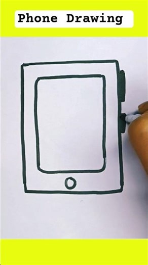 How to Draw a Phone Step by Step | Super Easy 📱✏️ #shortsfeed #shorts