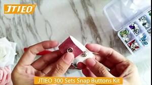 300 Sets Snap Button Snap Fastener kit Snaps 9.5mm Metal Snaps Buttons with Fastener Pliers Press Tool Kit Perfect for DIY Crafts Clothes Hats and Sewing(10 Colors)