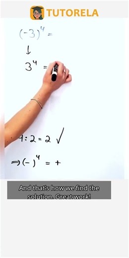 Calculate Powers of -3: Why (-3)^4 = 81 #Math #Powers-SpecialCases #PowersOfNegativeNumbers