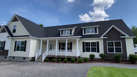 Inside a uniquely designed modular home with plenty of character
