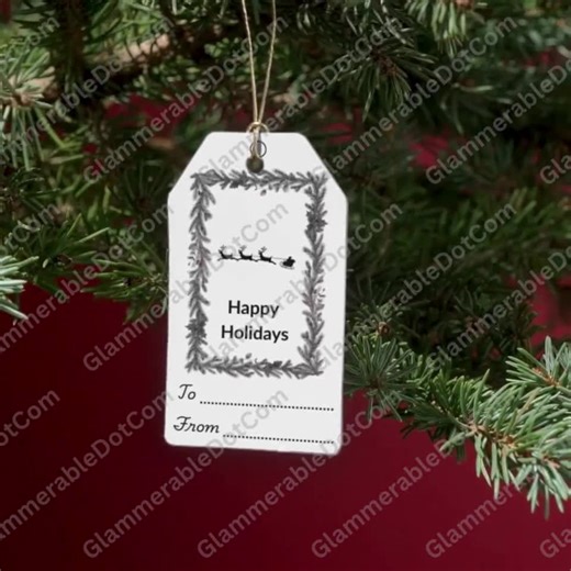 Editable Christmas Gift Tags Template | Minimalist Black & White PDF Labels | Instant Digital Download - Etsy