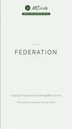 Learn English: What is Federation? | Vocabulary Shorts