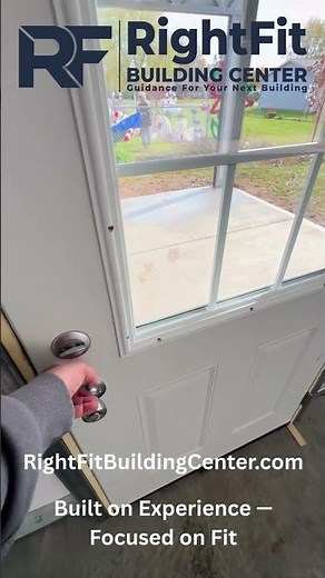 Inswing vs Outswing Door on Metal Buildings | 9 Lite Walk Door Upgrade