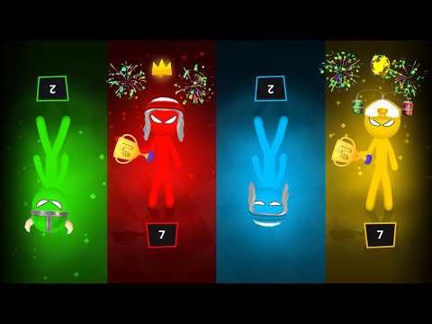Stickman Party Gameplay - UFO ATTACK & SNOWBALL CHAOS! 🛸❄️🤠