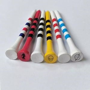 [Hot Item] Factory Price Custom Logo Printed Bamboo Wooden Golf Tees