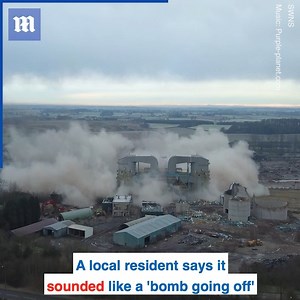 12K views · 70 reactions | This chimney at a power plant completely collapses!  via SWNS Additional clip via ViralHog | Daily Mail Video | Facebook