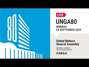 #UNGA 80 General Debate Live - 29 September 2025 (Day 6)