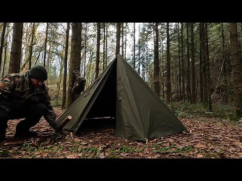 Polish Army Lavvu Poncho Shelter Teepee Tent Custom Setup!