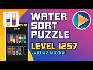 Water Sort Puzzle Level 1257 Walkthrough [37 Moves!]