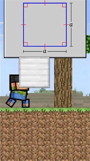 Mathematics vs. Minecraft cutting tree Shorts-Area of a Square