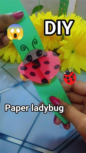 DIY paper craft ladybug 🐞 #diy #trending #ladybug #DIY #paper #craft