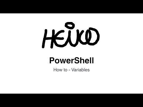 Windows PowerShell - How to - Variables