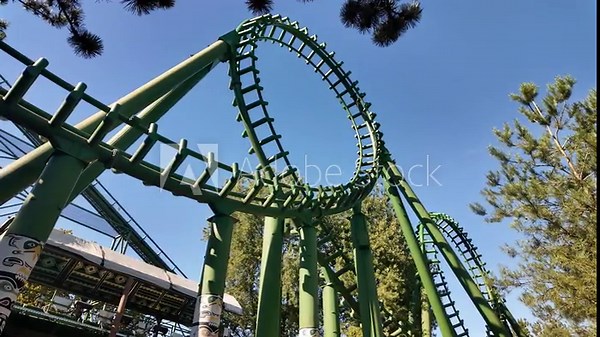 Gardaland, Veneto, Italy - September 2025 - Views of Italy's largest amusement park, including rides, roller coasters, and fun