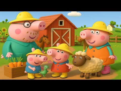 Peppa Pig Farm Day: Helping Daddy Pig and George Feed the Animals 🐷🚜 | PEPPA ANIMATION 3D