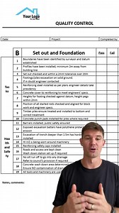 Residential Builders: Finally! Say goodbye to the stress and frustration of being stuck on sites all day 💪🏼. With our new 287-point checklist 📜, you can finally step back and let your foreman handle everything while still ensuring that every aspect of your project is taken care of 🙌🏼. Designed to cover everything from the correct location and heights for slab steps 🚪 to the nailing and gluing of flooring to eliminate squeaks... 🛋️, This customizable checklist is the perfect solution for b